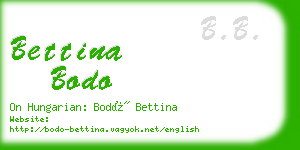 bettina bodo business card